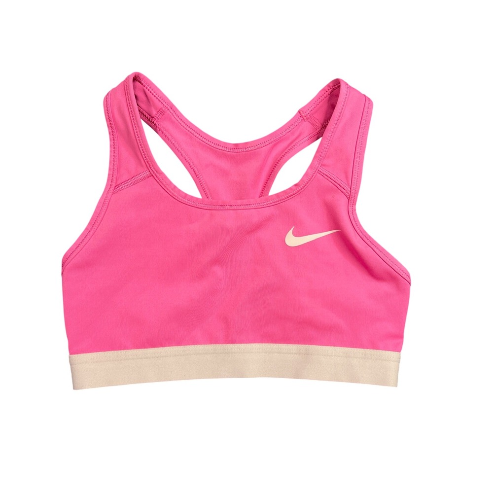 Nike Women's XS Dri-FIT Pink Racerback Medium Impact Sports Bra BV3900-684